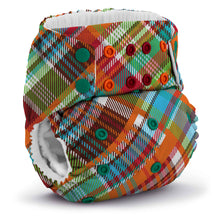 Load image into Gallery viewer, Colorful plaid patterned Rumparooz One Size G3 cloth diaper