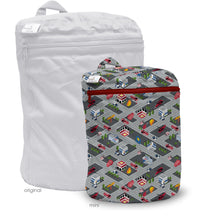 Load image into Gallery viewer, Kanga Care Mini Wet Bag in the Wee Hoo with a red zipper print