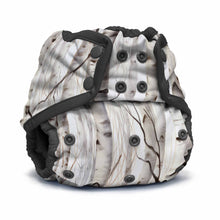 Load image into Gallery viewer, Rumparooz One Size Cloth Diaper Cover by Kanga Care in Christmas print called Aspenglow with aspen trees during fall on a white background