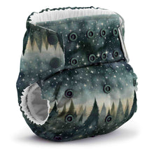 Load image into Gallery viewer, Rumparooz AWJ Cloth Pocket Diaper by Kanga Care in Stargazing with a mystical forest and stars