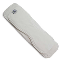 Load image into Gallery viewer, 2 piece Bamboo Terry cloth diaper soaker pad with the one size and newborn inserts stacked together