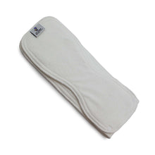 Load image into Gallery viewer, 2 piece Bamboo Terry cloth diaper soaker pad with the one size and newborn inserts stacked together
