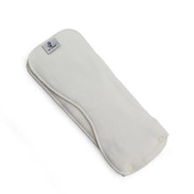 Load image into Gallery viewer, 2 piece Bamboo Fleece cloth diaper soaker pad with the one size and newborn inserts stacked together