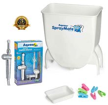 Load image into Gallery viewer, Diaper Sprayer toilet hookup with shield, cloth diaper sprayer and clips