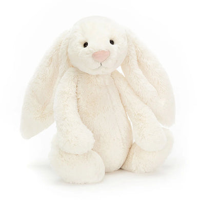 Jellycat Bashful Cream Bunny Large seated front view