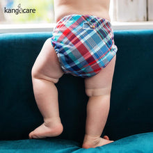 Load image into Gallery viewer, Kanga Care Rumparooz One Size Cloth Pocket Diaper in Billy on a baby standing on a couch looking out a window