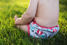 Load image into Gallery viewer, Clyde Diaper Cover on a sitting baby