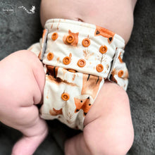 Load image into Gallery viewer, Baby in Foxaroo Rumparooz G3 One Size Pocket Diaper