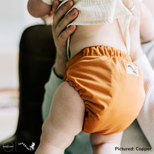 Load image into Gallery viewer, Baby in Copper Orange Rumparooz G3 One Size Pocket Diaper