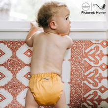 Load image into Gallery viewer, Baby in Honey Yellow Rumparooz G3 One Size Pocket Diaper