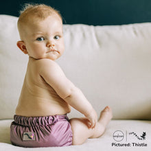 Load image into Gallery viewer, Baby in Thistle Purple Rumparooz G3 One Size Pocket Diaper