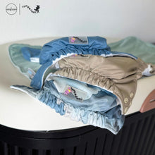 Load image into Gallery viewer, Thunder Puff Pebble Tan Dusk Blue Rumparooz G3 One Size Pocket Diaper