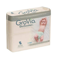 Load image into Gallery viewer, GroVvia BioSoaker diaper package with a baby on the label