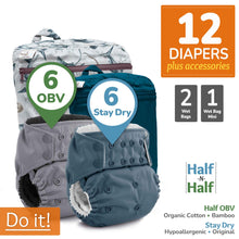 Load image into Gallery viewer, Kanga Care Rumparooz G3 Stay Dry Microchamois Hypoallergenic Organic Bamboo Velour Cloth Diaper Bundle with Wet Bags and Wet Bag Mini