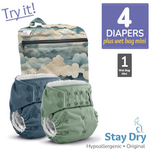 Load image into Gallery viewer, Kanga Care Rumparooz G3 Stay Dry Hypoallergenic Cloth Diaper Bundle with Wet Bag Mini