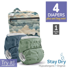 Load image into Gallery viewer, Kanga Care Rumparooz G3 Stay Dry Hypoallergenic Cloth Diaper Bundle with Wet Bag Mini