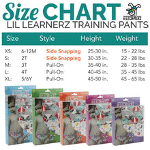 Load image into Gallery viewer, Original Lil Learnerz Potty Training Pants Size Chart
