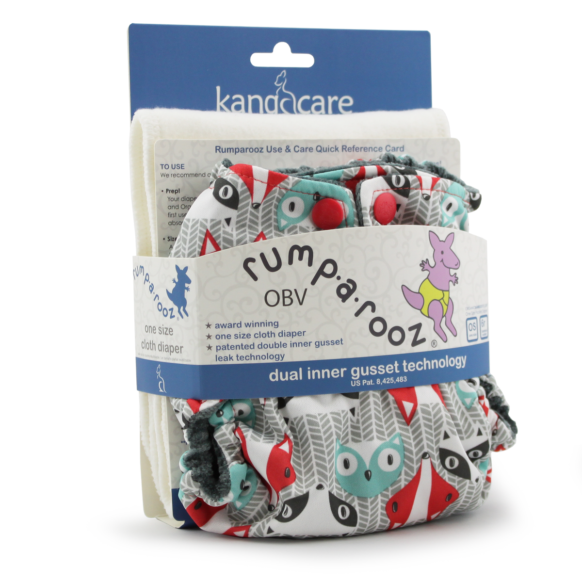 Rumparooz OBV One Size Pocket Cloth Diaper Clyde Kanga Care