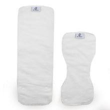 Load image into Gallery viewer, Microfiber newborn and soaker inserts side by side