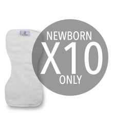 Load image into Gallery viewer, Microfiber 6r Soaker Cloth Diaper insert for the Rumparooz and other pocket style diapers, 10 pack of newborn piece only