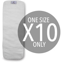 Load image into Gallery viewer, Microfiber 6r Soaker Cloth Diaper insert for the Rumparooz and other pocket style diapers, 10 pack of one size piece only