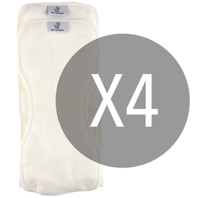 6r Soaker Cloth Diaper Insert - Microfiber 4 pack