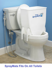 Load image into Gallery viewer, Splatter shield on toilet