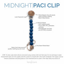 Load image into Gallery viewer, Midnight Paci Clip features