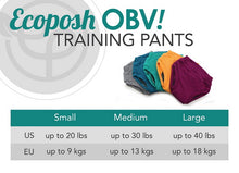 Load image into Gallery viewer, Ecoposh OBV Training Pants sizing chart
