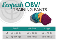 Load image into Gallery viewer, Ecoposh OBV Training Pants sizing chart
