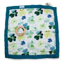 Load image into Gallery viewer, Clover Blanket with teething ring detached