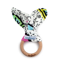 Load image into Gallery viewer, Radical Bunny Ear Teething Ring - front view