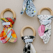 Load image into Gallery viewer, Bunny Ear Teething Ring prints
