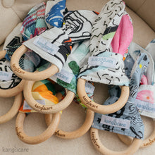 Load image into Gallery viewer, Stacked Bunny Ear Teething Ring prints