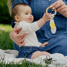 Load image into Gallery viewer, Baby holding Unity Bunny Ear Teething Ring 
