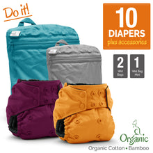Load image into Gallery viewer, Cloth Diaper Bundle - Do It! - Organic :: 10 pack+
