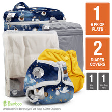 Load image into Gallery viewer, Retro Trial - Newborn Flats Cloth Diaper Bundle
