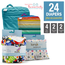 Load image into Gallery viewer, Twins Bundle - 24 Lil Joey Newborn Cloth Diaper Bundle +
