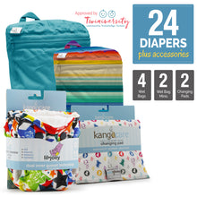 Load image into Gallery viewer, Twins Bundle - 24 Lil Joey Newborn Cloth Diaper Bundle +