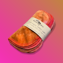 Load image into Gallery viewer, Rainbow Waters Tie Dye Organic Bamboo Cloth Wipes - Dragon :: 6 pack