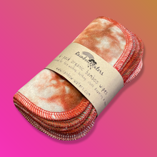 Load image into Gallery viewer, Rainbow Waters Tie Dye Organic Bamboo Cloth Wipes - Dragon :: 6 pack