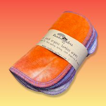 Load image into Gallery viewer, Rainbow Waters Tie Dye Organic Bamboo Cloth Wipes - Rainbow Crayons :: 6 pack