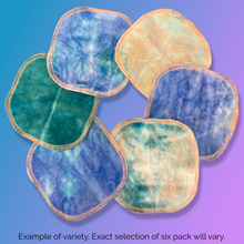 Load image into Gallery viewer, Rainbow Waters Tie Dye Organic Bamboo Cloth Wipes - Unicorn :: 6 pack