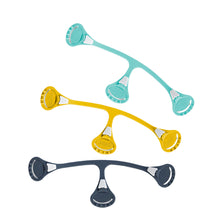 Load image into Gallery viewer, Mint (Sweet), Yellow (Dandelion) and Grey (Castle) snappis