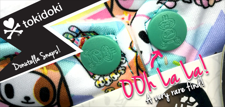 RARE Limited Edition tokidoki x Kanga Care cloth diapers - with DONUTELLA SNAPS!