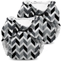 Load image into Gallery viewer, Kanga Care Lil Joey All-in-one cloth diaper for newborns in black and white print Zev

