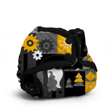 Load image into Gallery viewer, Rumparooz Newborn Cloth Diaper Cover by Kanga Care in print called King with a geometric pattern on a white background
