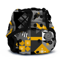 Load image into Gallery viewer, Rumparooz One Size Cloth Diaper Cover by Kanga Care in Christmas print called King with a geometric pattern on a white background
