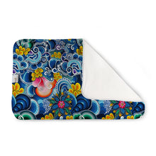 Load image into Gallery viewer, Kanga Care Changing Pad and Sheet Saver in the print called Whimsical with colorful floral and wave patterned product on a white background
