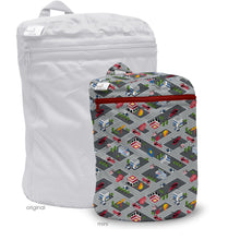 Load image into Gallery viewer, Kanga Care Mini Wet Bag in the Wee Hoo with a red zipper print
